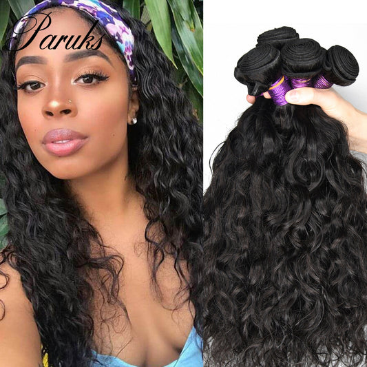 Paruks Raw Indian Hair Bundles Natural Wave 100% Human Virgin Hair Weaving Wholesale Hair Bundles Extensions For Black Woman