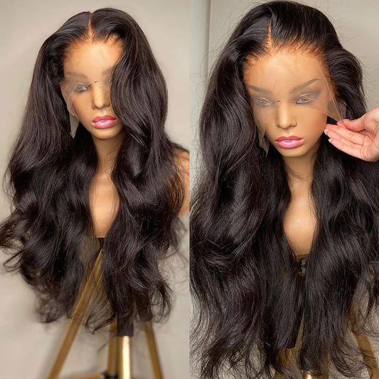 Body Wave Lace Front Wig 30 Inch Human Hair for Black Women Pre Plucked With Baby Hair Brazilian Remy 13x4 Hd Lace Frontal Wigs