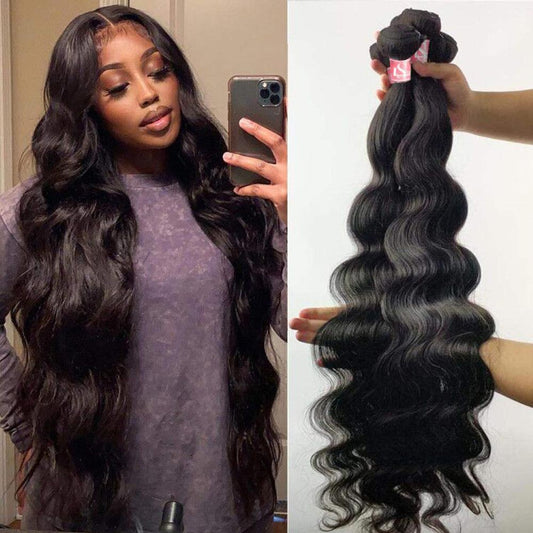 28 30 32 40 Inch Brazilian Body Wave Hair 100% Remy Human Hair Weave Bundles Long Length Natural Color 1 3 4 bundles Extensions