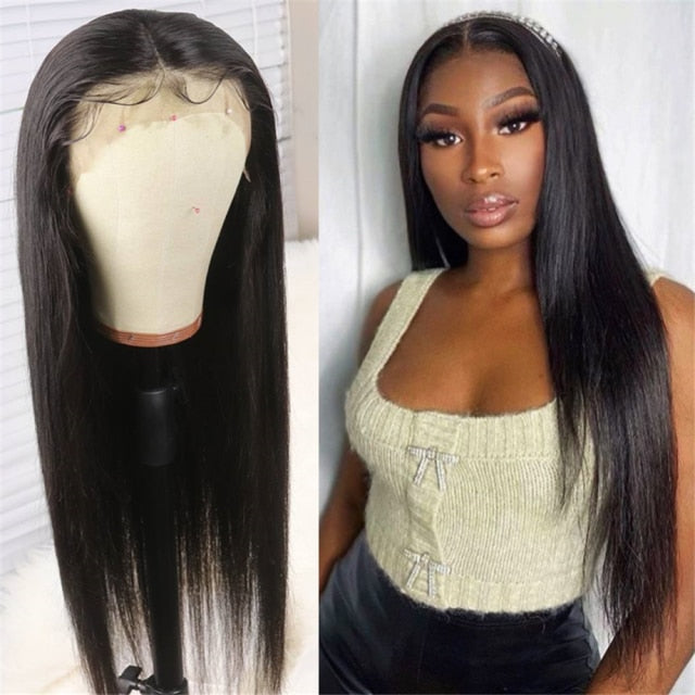 30 Inch Highlight Colored Lace Front Wigs Straight Human Hair Wigs Pre Plucked Ombre Honey Blonde Lace Frontal Wig For Women Bob