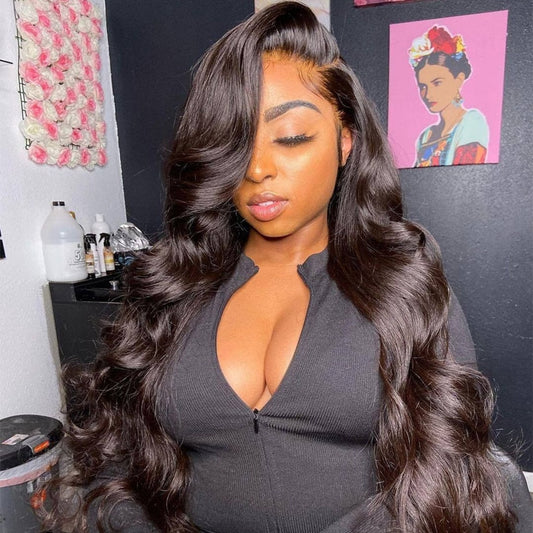 30 Inch Body Wave Lace Front Wig 13x4 Lace Frontal Human Hair Wigs for Black Women Brazilian Pre-plucked HD Loose Deep Wave Wigs