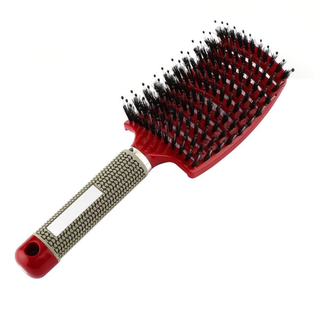 Women Hair Scalp Massage Comb Bristle Nylon Hairbrush Wet Curly Detangle Hair Brush For Salon Barber Hairdressing Styling Tools