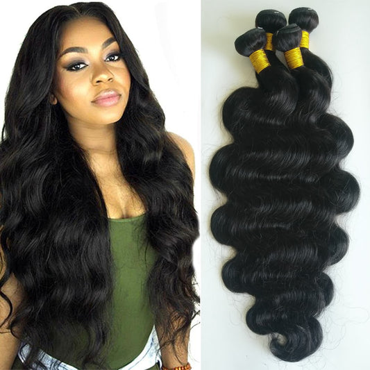 MSH Brazilian Hair Bundles 28 30 32 34 inch Human Hair Weave Extensions Brazilian Body Wave 1/3/4 Bundles Human Hair Bundles