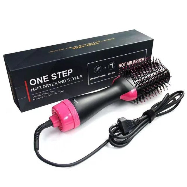 One Step Hair Dryer Electric Hot Air Brush Multifunctional Negative Dryer brush Negative Ion Generator Hair Straightener Curler