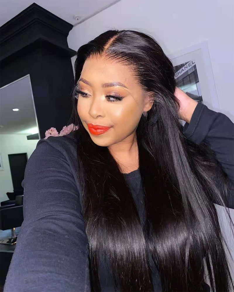360 Lace Frontal Wig 220% Density Customized Full Wig,Brazilian Remy Wig Pre Plucked With Natural Hairline