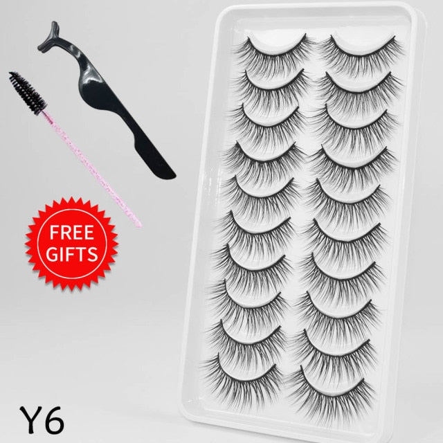 5/10Pairs 3D Mink Lashes Natural Eyelashes Dramatic False Eyelashes Faux Cils Makeup Wholesale Fake Eyelash Extension maquiagem