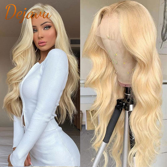 613 Blonde Lace Front Body Wave Wigs 13x4 Lace Frontal Wig Human Hair Wigs Preplucked Hairline 100% Virgin Remy Wigs For Women