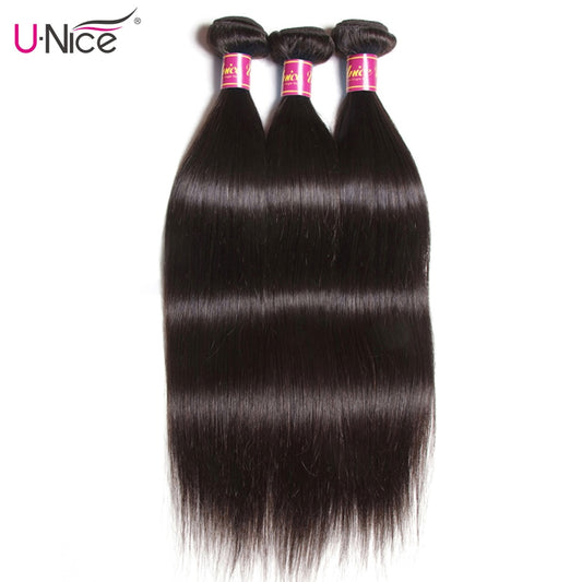 UNICE HAIR 30 Inch Brazilian Bone Straight Hair Bundles 100% Human Hair Weave Bundles Straight Virgin Hair Extension 1/3/4 PCS