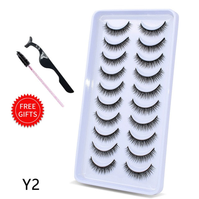 5/10Pairs 3D Mink Lashes Natural Eyelashes Dramatic False Eyelashes Faux Cils Makeup Wholesale Fake Eyelash Extension maquiagem