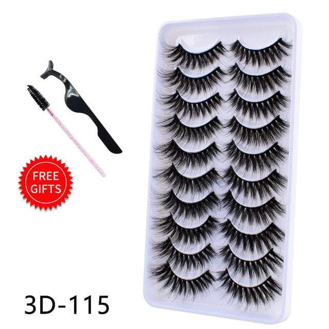 5/10Pairs 3D Mink Lashes Natural Eyelashes Dramatic False Eyelashes Faux Cils Makeup Wholesale Fake Eyelash Extension maquiagem