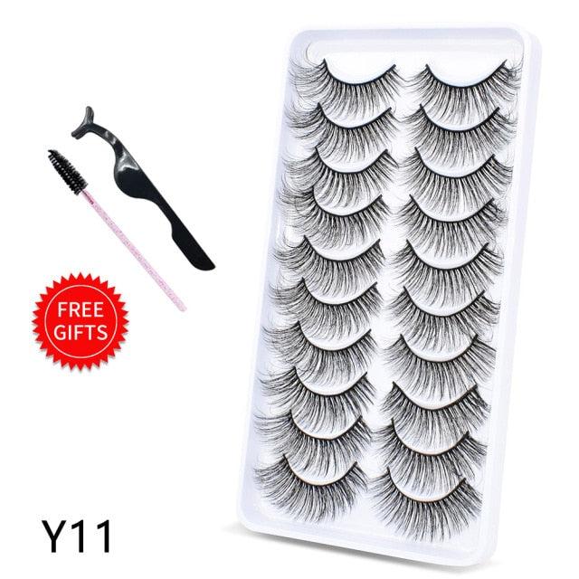 5/10Pairs 3D Mink Lashes Natural Eyelashes Dramatic False Eyelashes Faux Cils Makeup Wholesale Fake Eyelash Extension maquiagem