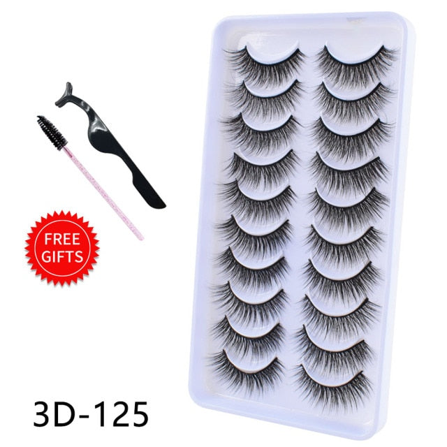 5/10Pairs 3D Mink Lashes Natural Eyelashes Dramatic False Eyelashes Faux Cils Makeup Wholesale Fake Eyelash Extension maquiagem