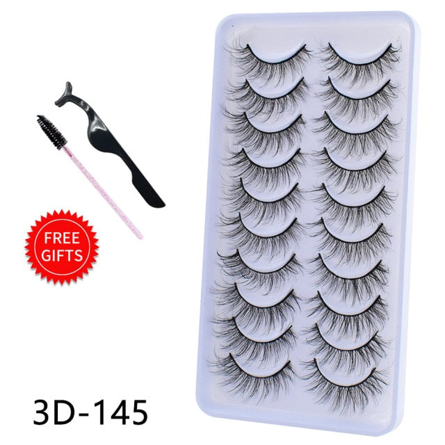 5/10Pairs 3D Mink Lashes Natural Eyelashes Dramatic False Eyelashes Faux Cils Makeup Wholesale Fake Eyelash Extension maquiagem