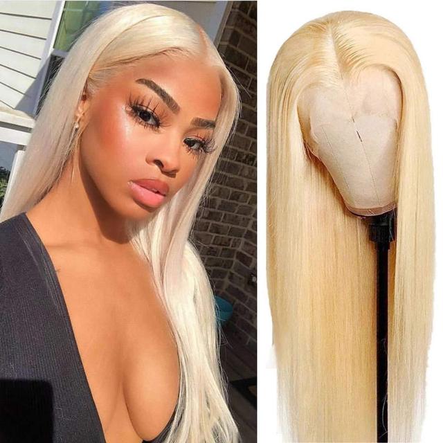 13x4 613 Lace Frontal Wig Straight Human Hair HD Transparent Lace Front Wigs Virgin Human Hair Straight 613 Wig 250% Density